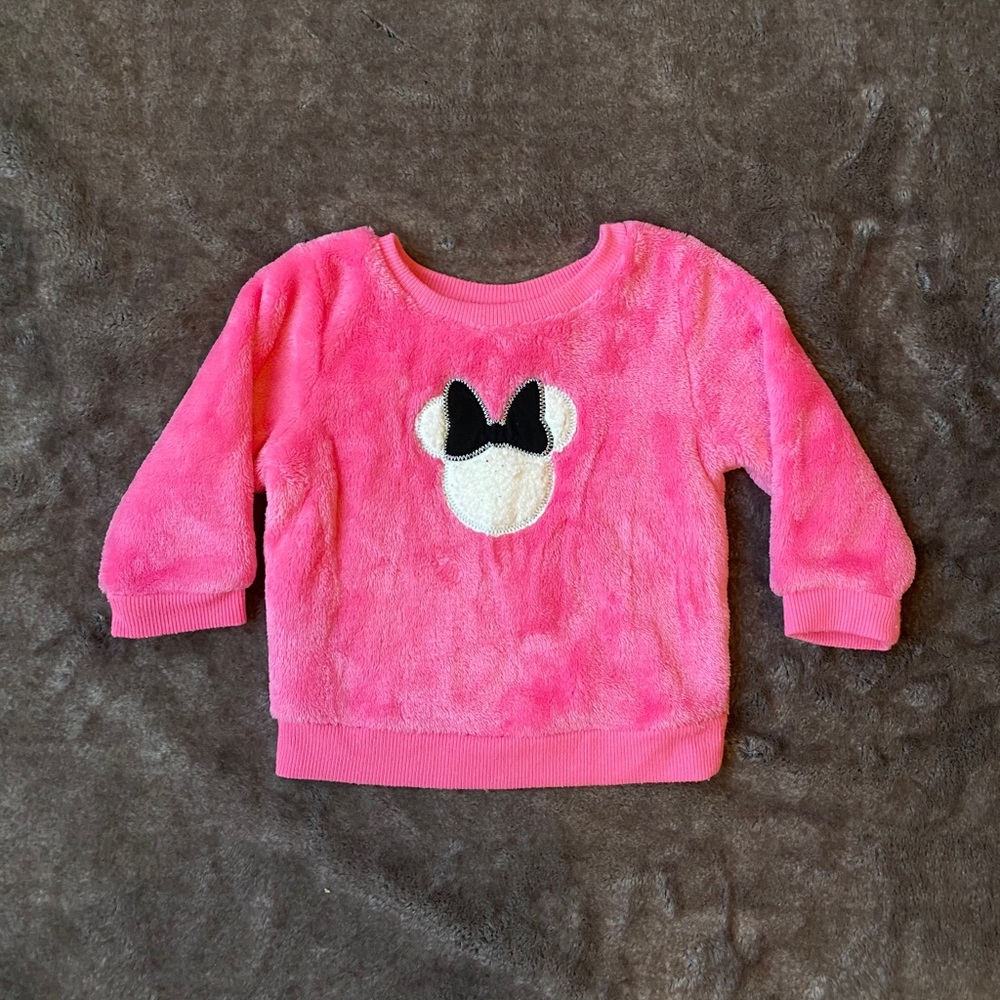 Minnie Mouse Faux-Fur Sweatshirt, 6M